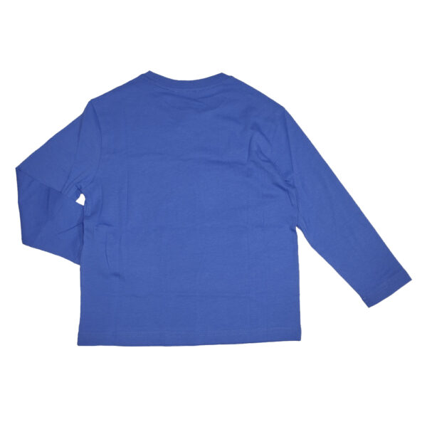 t-shirt da bambino EMPORIO ARMANI junior jersey puro cotone azzurro e nero - immagine 3