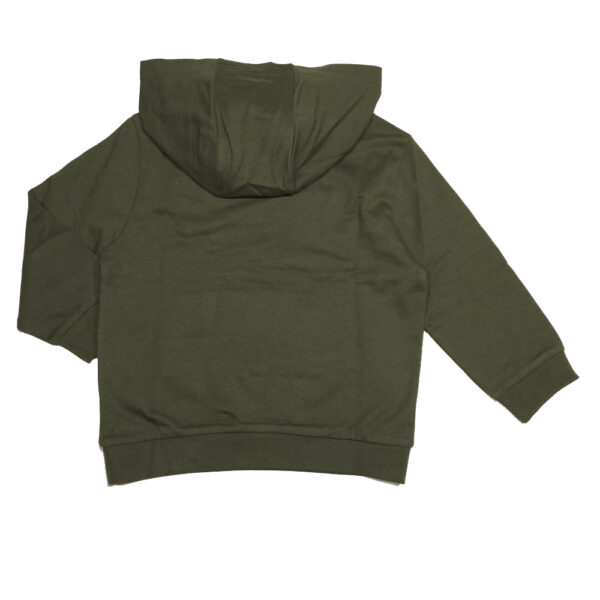 felpa da bambino EMPORIO ARMANI junior puro cotone garzato verde militare - immagine 2