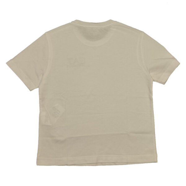 t-shirt basic da bambini Emporio Armani bianca in jersey di puro cotone - immagine 2