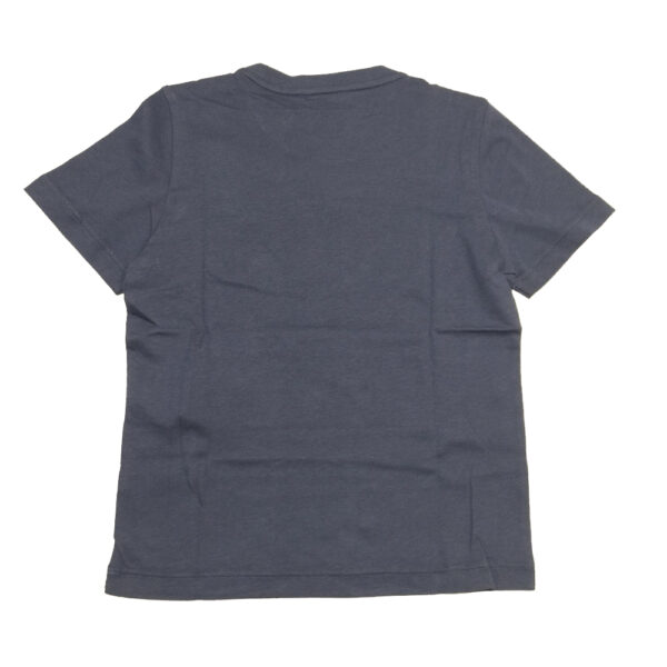 t-shirt basic da bambini Emporio Armani blu in jersey di puro cotone - immagine 3