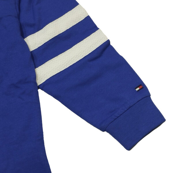 t-shirt da bambino di TOMMY HILFINGER puro cotone azzurra con ricamo - immagine 3