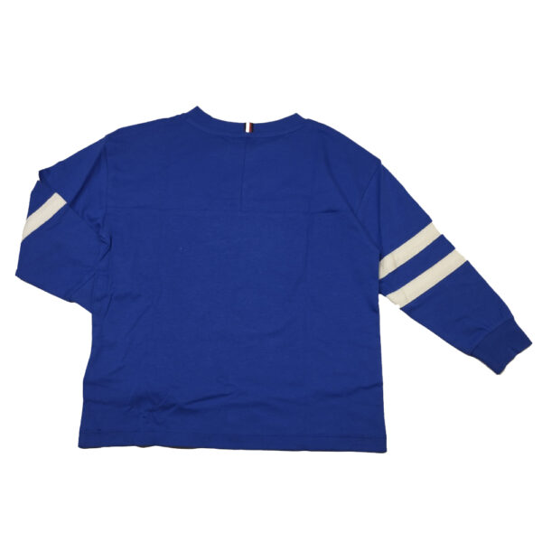 t-shirt da bambino di TOMMY HILFINGER puro cotone azzurra con ricamo - immagine 2