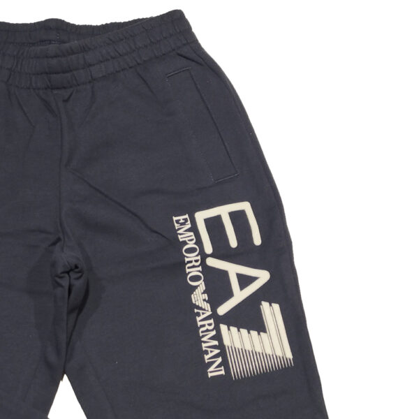 pantalone da bambino Emporio Armani blu di puro cotone con tasche - immagine 2