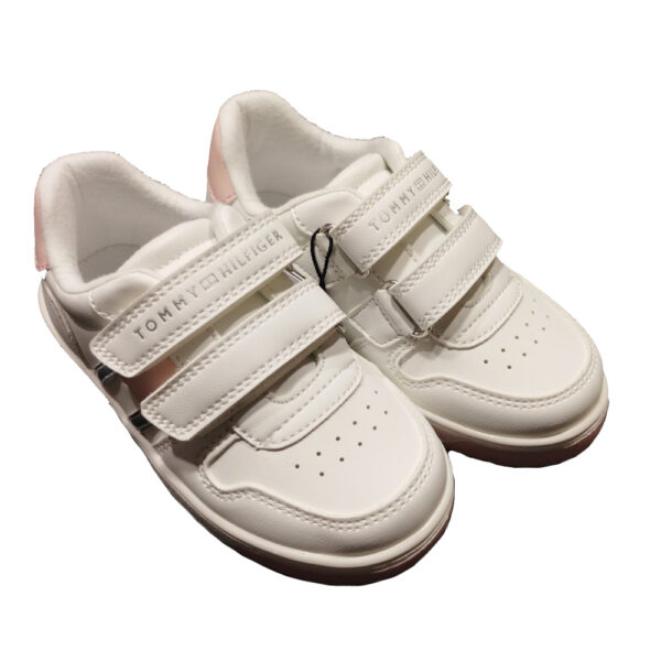 scarpe da bambina sneakers di TOMMY HILFINGER rosa con strappo - immagine 4