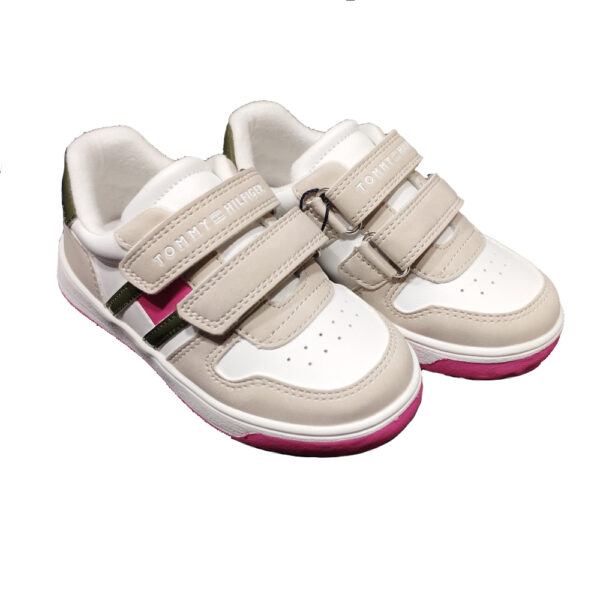 scarpe da bambina sneakers di TOMMY HILFINGER fucsia con strappo - immagine 4