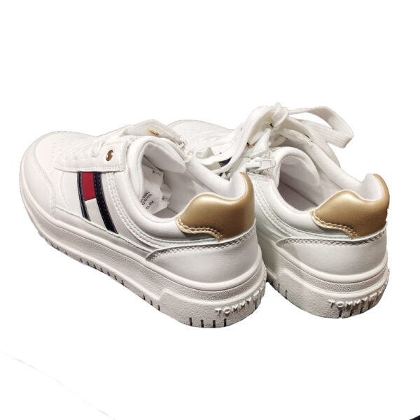 scarpe da bambina sneakers di TOMMY HILFINGER bianco con cerniera - immagine 3