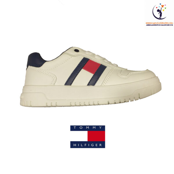 scarpe da bambino sneakers di TOMMY HILFINGER bianca con cerniera