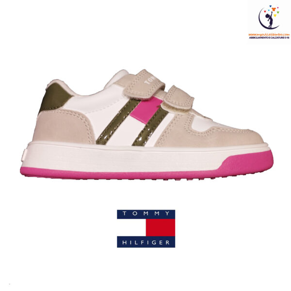 scarpe da bambina sneakers di TOMMY HILFINGER fucsia con strappo