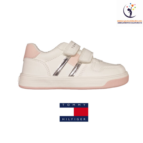 scarpe da bambina sneakers di TOMMY HILFINGER rosa con strappo