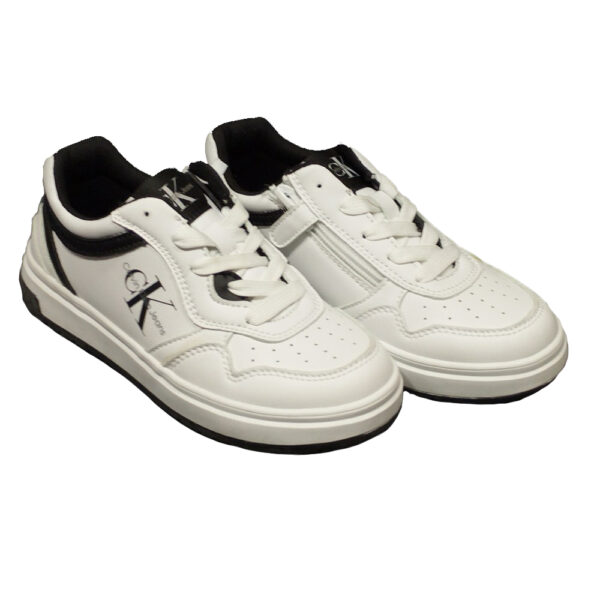 scarpe da bambino Calvin Klein Jeans low cut lace-up black white - immagine 5