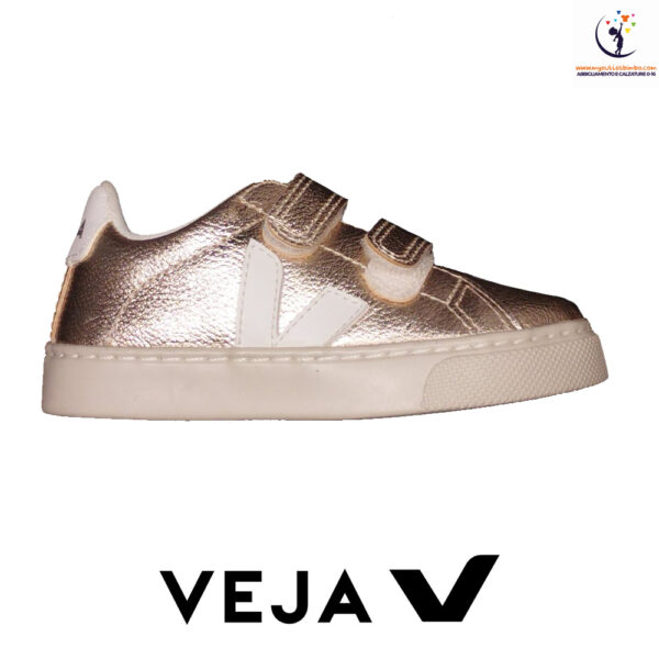 scarpe da bambino sneakers di VEJA platine con strappo