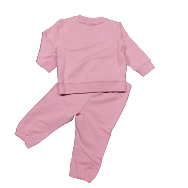 tuta per bambini primi mesi di Calvin Klein in felpa garzata rosa cipria - immagine 2