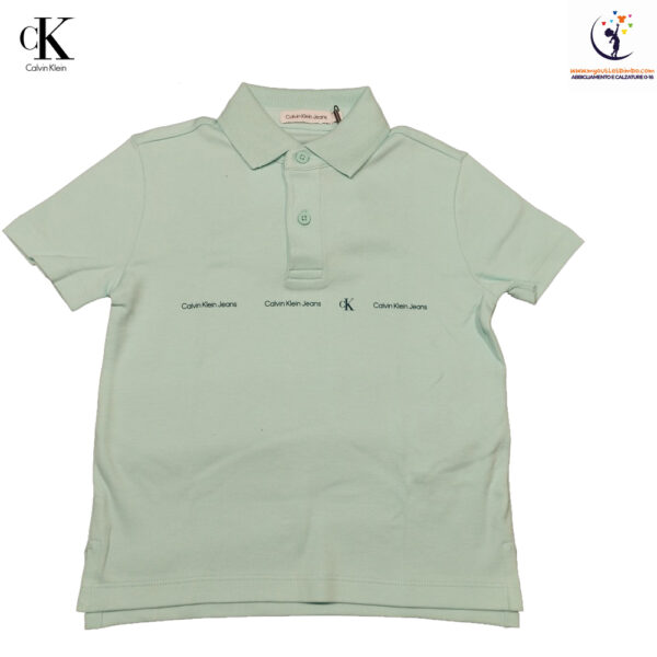 polo da bambino di Calvin Klein in jersey a maniche corte