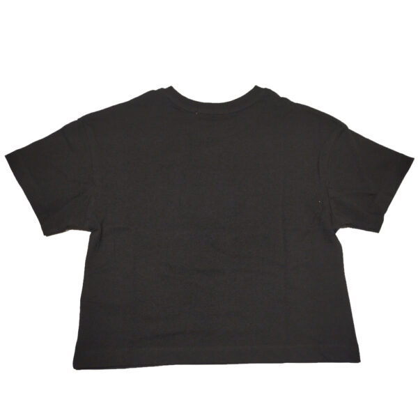 t-shirt da bambina nera di Calvin Klein in jersey a maniche corte logo glitter - immagine 2